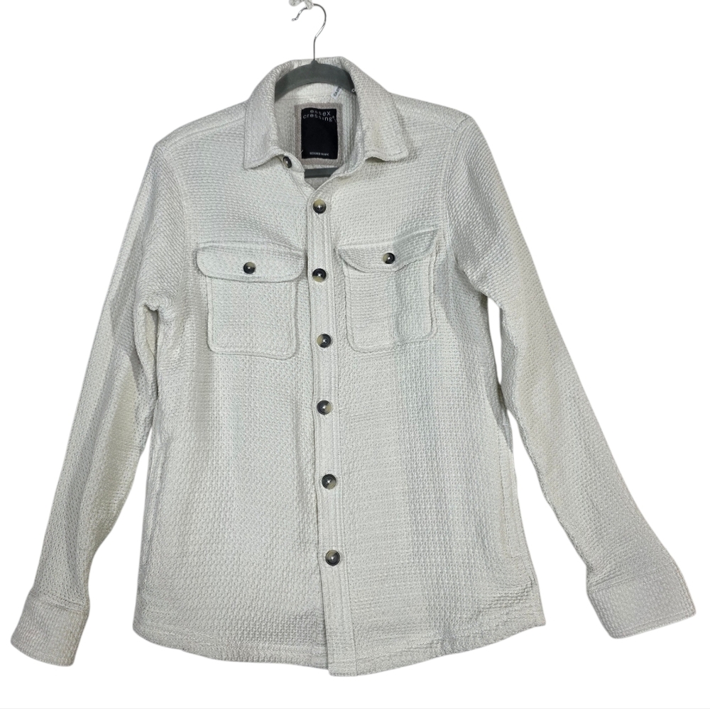 Essex cressing Textured cotton  Button-Up long sleeves Shirt